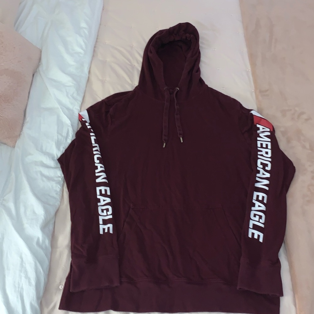 American eagle outfitters unisex burgundy hoodie size large